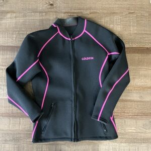 Goldfin 2mm Black and Pink Neoprene Wetsuit Jacket Womens XL